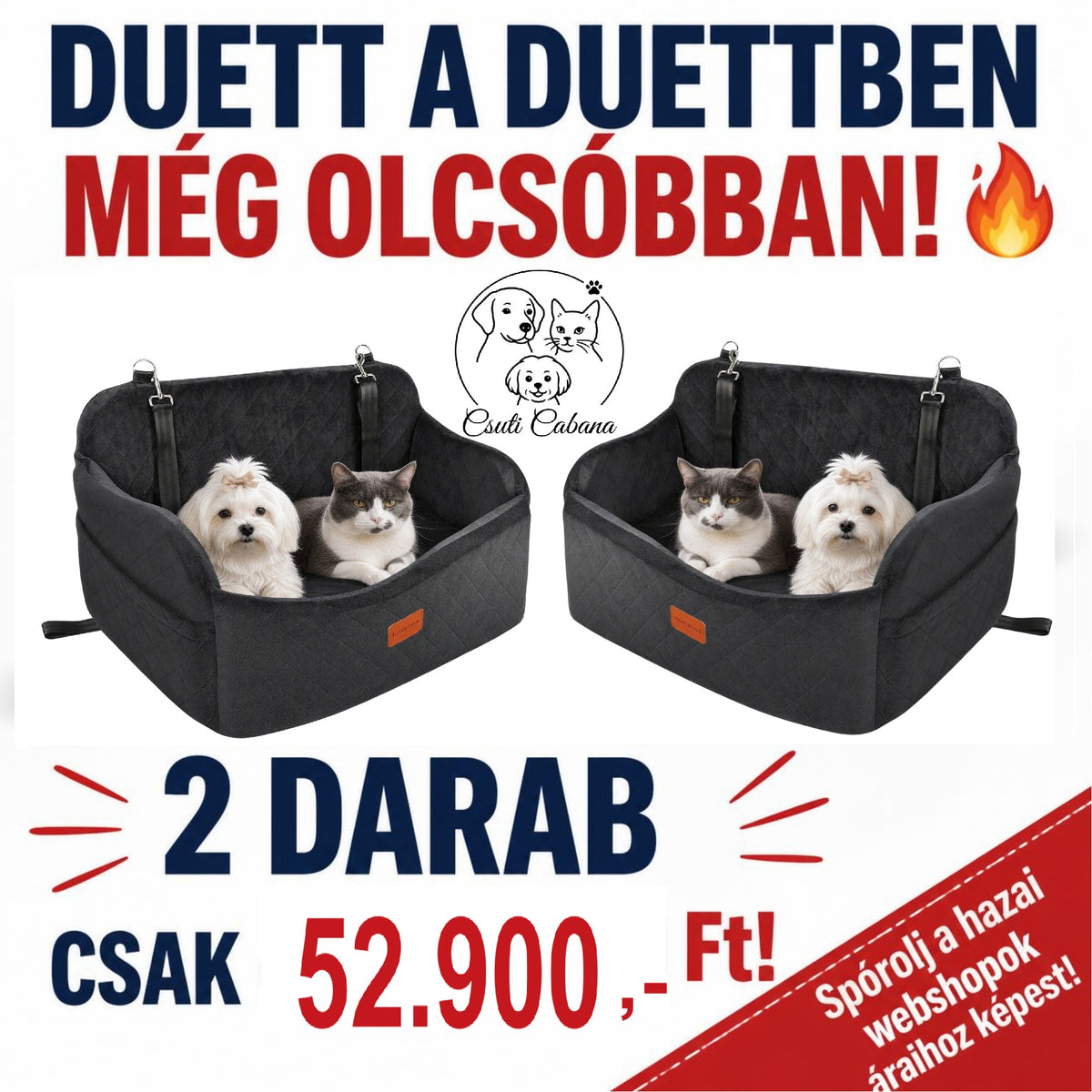 Dupla Prémium autós fekhely Kedvenceknek